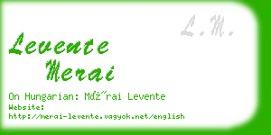 levente merai business card